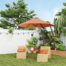 Outsunny 2.5M Offset Roma Patio Umbrella W/ 360° Rotation
