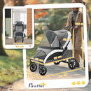 PawHut Easy Folding Pet Stroller for Large Dogs