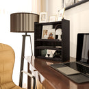 HOMCOM 4-Tier Desktop Organiser With Cable Management For Stationery - Oak/Dark Brown