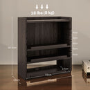 HOMCOM 4-Tier Desktop Organiser With Cable Management For Stationery - Oak/Dark Brown