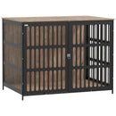 PawHut Dog Crate Furniture with Anti-Chew Resistant Mesh for Dogs - Walnut Brown