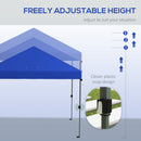 Outsunny 3 X 3(m) Pop Up Gazebo, Instant Shelter With 1-Button Push - Blue/Grey/Green/White