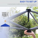 Outsunny 3 X 3(m) Pop Up Gazebo, Instant Shelter With 1-Button Push - Blue/Grey/Green/White