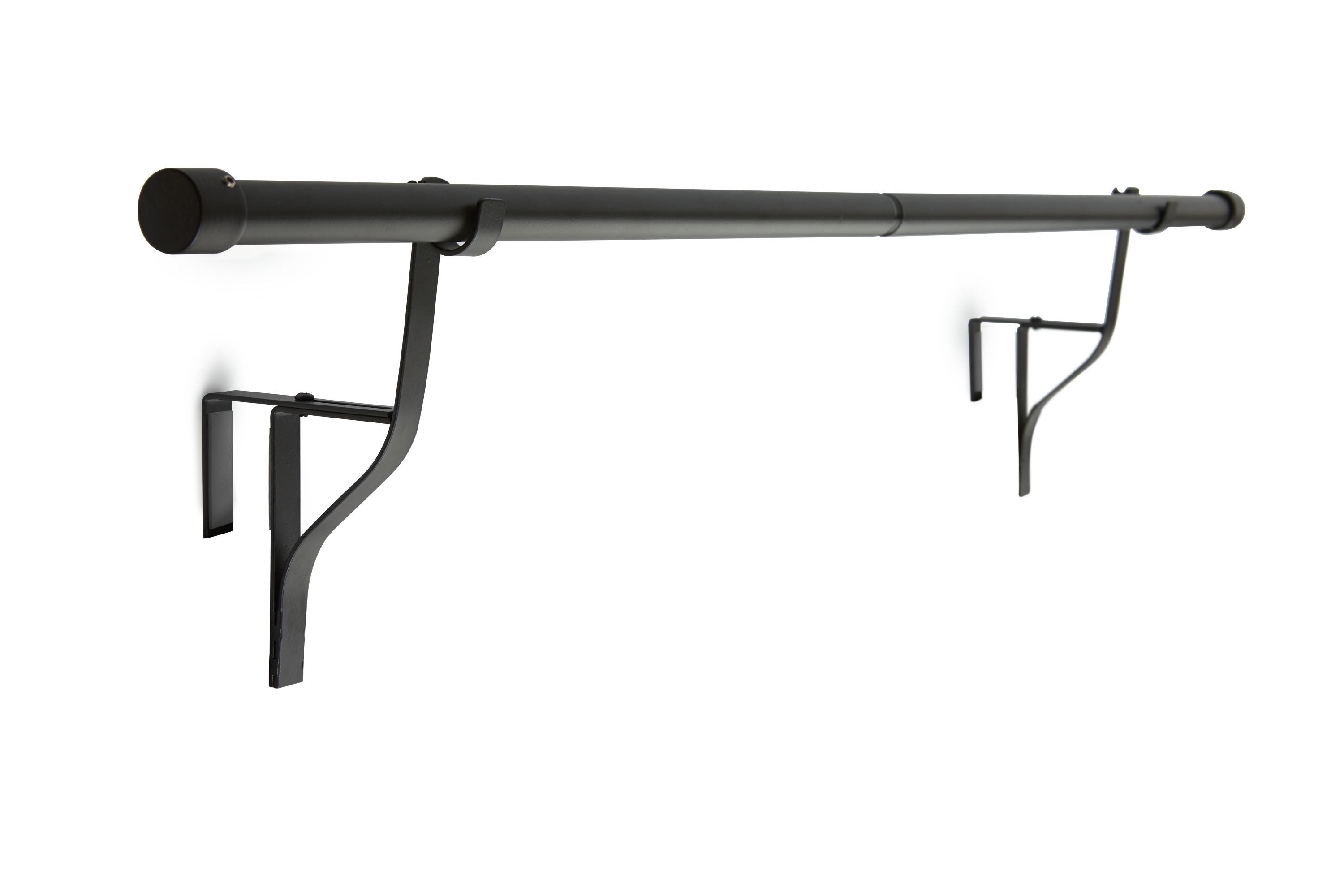 PortePole - Extendable Door Curtain Pole In Black
