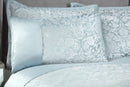 Eden - Embellished Jacquard Quilted Bedspread Set in Duck Egg
