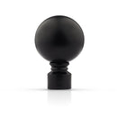 Bling Diamond - Matt Black Extendable Curtain Pole with Rings and Pair of End Finials