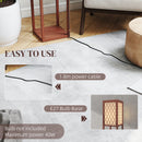 HOMCOM Modern Floor Lamp Light With 3 Shelves Fabric Lampshade