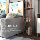 HOMCOM Modern Floor Lamp Light With 3 Shelves Fabric Lampshade