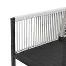 Outsunny 5 Pieces Patio Dining Set With Foldable Back, Light Grey