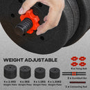 HOMCOM 30kg/20kg Adjustable 2 IN 1 Barbell Dumbbells Weight Set For Body Fitness
