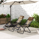 Outsunny 2 Pcs Zero Gravity Lounger Folding Recliner Chair W/ Cup Holder
