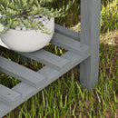 Outsunny Wooden Raised Bed w/ Bed Liner, Storage Shelf