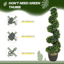 HOMCOM Set of 2 Decorative Artificial Plants with Lavender and Pot, 115cm