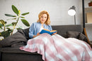 Frisco - Recycled Cotton Throw in Blush Pink (90" x 100")