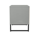 Fluted 2 Drawer Side Table in Dusk Grey - Ready Assembled