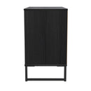 Fluted 3 Drawer Chest in Black Ash - Ready Assembled