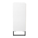 Fluted 5 Drawer Chest in White Matt - Ready Assembled