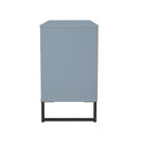 Fluted 6 Drawer Midi Chest in Denim Blue - Ready Assembled