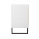 Fluted 3 Drawer Chest in White Matt - Ready Assembled
