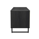 Fluted 4 Drawer Bedbox in Black Ash - Ready Assembled