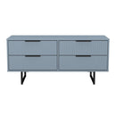 Fluted 4 Drawer Bedbox in Denim Blue - Ready Assembled