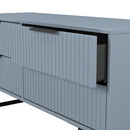 Fluted 4 Drawer Bedbox in Denim Blue - Ready Assembled