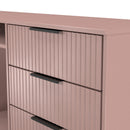Fluted 6 Drawer Sideboard in Kobe Pink - Ready Assembled