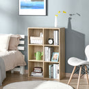 HOMCOM Cubic Cabinet Bookcase Storage Shelves For Home Office, Oak