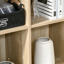 HOMCOM Cubic Cabinet Bookcase Storage Shelves For Home Office, Oak