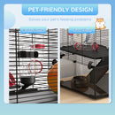 PawHut Hamster Cage W/ Tunnels, Tubes, Ramps, Platforms, Hut
