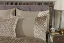 Glamour - Quilted Sequin Velvet Bedspread Set in Mink