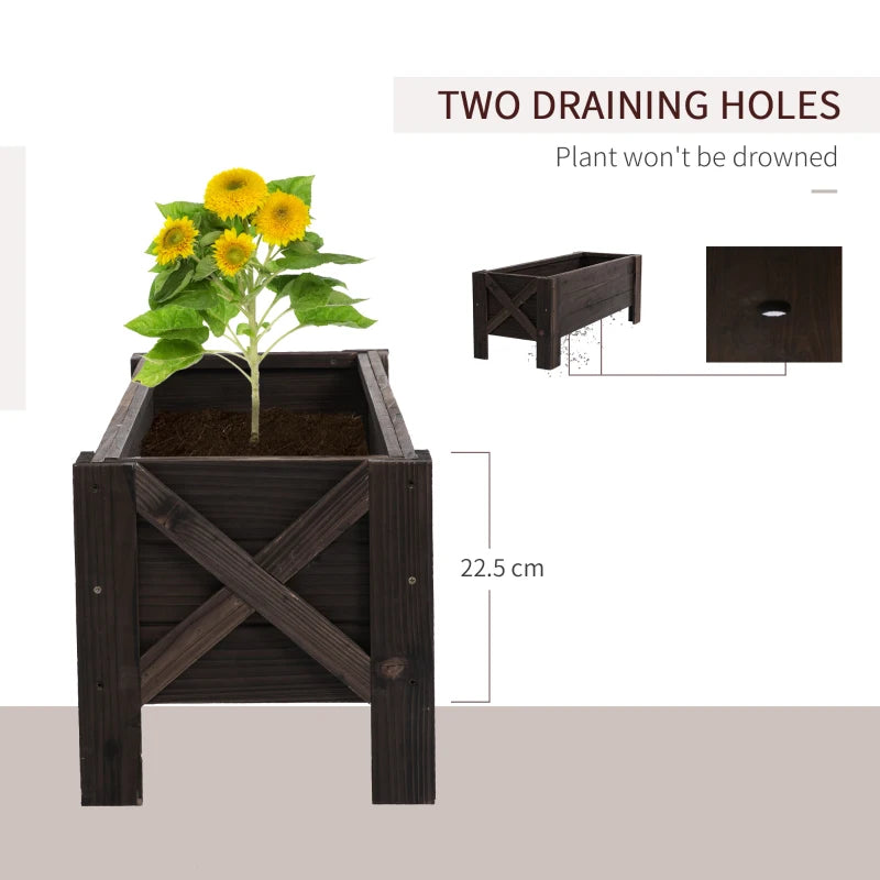 Outsunny Garden Raised Bed 100x36.5x36 cm