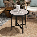 Outsunny 50.5cm Round Garden Table with SPC Tabletop
