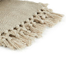 Herringbone - Recycled Cotton Throw in  Natural