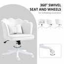 HOMCOM Armless Desk Chair Home Office Chair w/ Wide Seat Tilt Function
