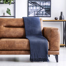 Honeycomb - Recycled Cotton Throw in Navy