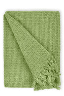 Honeycomb - Recycled Cotton Throw in Pistachio