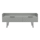 Harlequin 2 Drawer Coffee TV Unit in Dusk Grey - Ready Assembled
