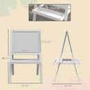 AIYAPLAY 2-in-1 Double-Sided Easel For Kids, With Storage Shelf- Blue