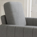 HOMCOM Modern Grey Accent Chair With Spring Cushion, Back Pillow