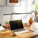 HOMCOM Double Head Table Lamp with 3 Colour Modes & 10 Dimmable, Black