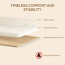 HOMCOM 2 Seater Sofa, Fabric Modern Loveseat For Living Room