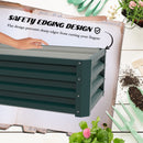 Outsunny Outdoor Planter Box, Steel Raised Garden Bed, Set of 2, Green