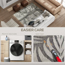 HOMCOM Easy-Cleaning Machine Washable Rug For Patio, Garden, Grey