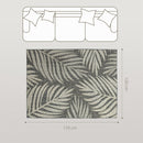 HOMCOM Easy-Cleaning Machine Washable Rug For Patio, Garden, Grey