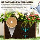 Outsunny Wooden Planter with Trellis and Drainage Holes