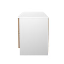 Java 4 Drawer Bed Box in Slatted Effect / White - Ready Assembled