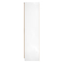 Java Tall 2 Door Robe in Slatted Effect / White - Ready Assembled
