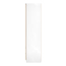 Java Tall 2 Door 2drw Mirrored Robe in Slatted Effect / White - Ready Assembled