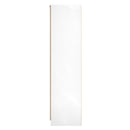 Java Tall 2 Door Mirrored Robe in Slatted Effect / White - Ready Assembled